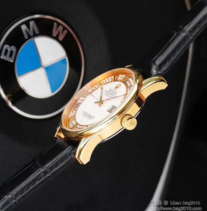 ROLEX勞力士 切利尼升級版 深海珍珠母貝配南非真鑽鑲製錶盤 深度防水 男士腕表  wssb4765